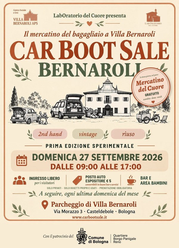Volantino Car Boot Sale Villa Bernaroli