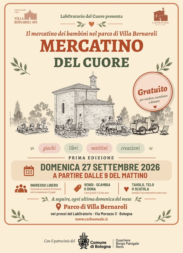 Volantino Mercatino del Cuore per bambini
